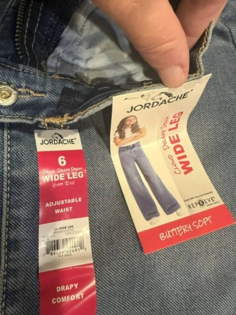 Jordache Girls High Rise Wide Leg Jean nwt